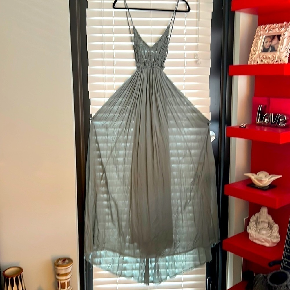 Nova Babe Long Flowy Boho Chic Grecian Low back Tank Dress! Stunning!😍 NWT